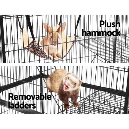 i.Pet Rabbit Cage 142cm Hutch 4 Level Bird Guinea Pig Ferret.