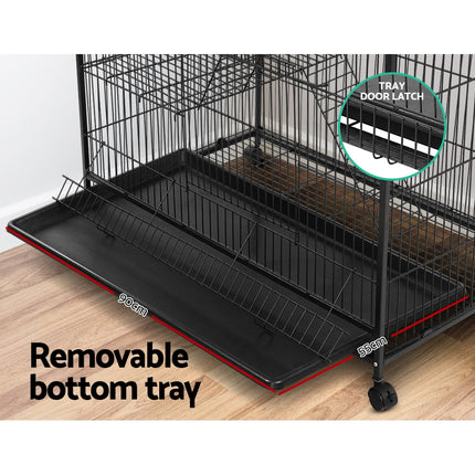 i.Pet Rabbit Cage 142cm Hutch 4 Level Bird Guinea Pig Ferret.