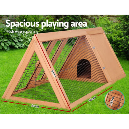 i.Pet Rabbit Hutch Chicken Coop 119cm x 51cm x 44cm Chicken Coop Large Run Wooden Cage Outdoor.