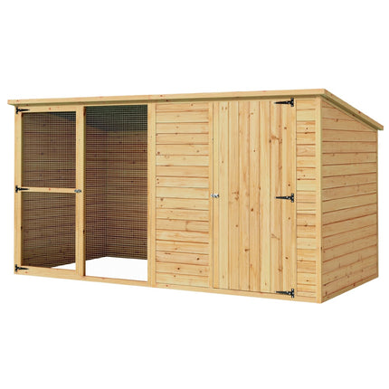 i.Pet Dog Kennel Extra Large 2.28M Wooden House Bed Outdoor Pet Puppy Cabin Log.