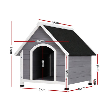 i.Pet Dog Kennel Wooden Large House Outdoor Indoor Puppy Pet Cabin Weatherproof XL.