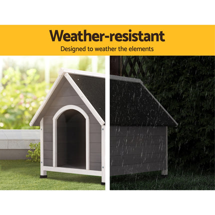 i.Pet Dog Kennel Wooden Large House Outdoor Indoor Puppy Pet Cabin Weatherproof XL.