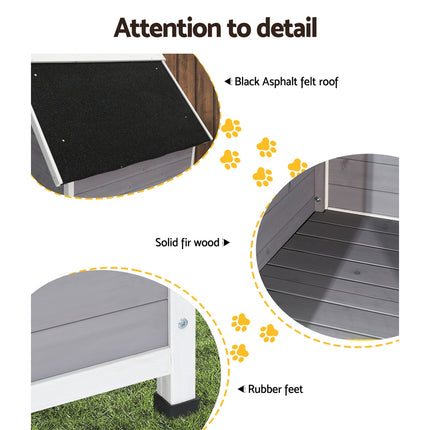 i.Pet Dog Kennel Wooden Large Outdoor House Indoor Puppy Pet Cabin Weatherproof.