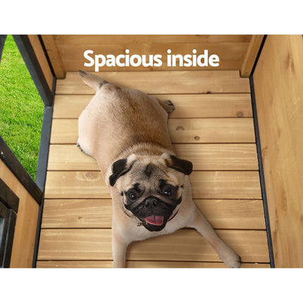 i.Pet Dog Kennel Extra Large Wooden Outdoor Indoor Puppy Pet House Cabin Crate Weatherproof.