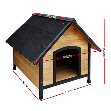 i.Pet Dog Kennel Extra Large Wooden Outdoor House Pet Puppy House XL Crate Cabin Waterproof.
