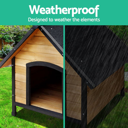 i.Pet Dog Kennel Extra Large Wooden Outdoor House Pet Puppy House XL Crate Cabin Waterproof.