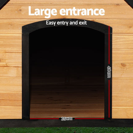 i.Pet Dog Kennel Extra Large Wooden Outdoor House Pet Puppy House XL Crate Cabin Waterproof.