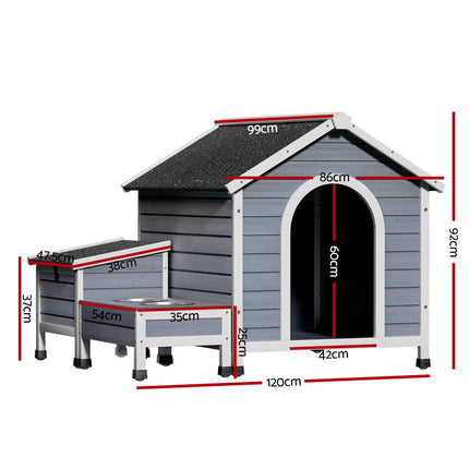 i.Pet Dog Kennel House Large Wooden Outdoor Pet Kennels Indoor Puppy Cabin.