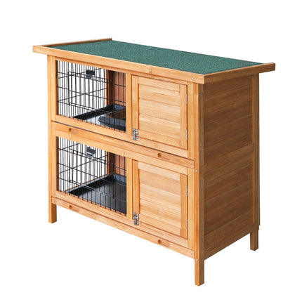 i.Pet Rabbit Hutch Chicken Coop 91.5cm x 45cm x 82cm Chicken Coop Large Wooden House Run Cage.