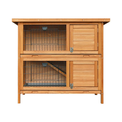 i.Pet Rabbit Hutch Chicken Coop 91.5cm x 45cm x 82cm Chicken Coop Large Wooden House Run Cage.