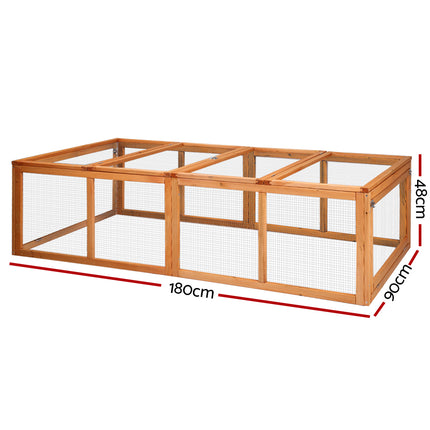 i.Pet Chicken Coop Rabbit Hutch 180cm Extra Large Wooden Chicken House Run XL Hen Cage.