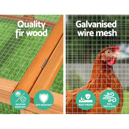 i.Pet Chicken Coop Rabbit Hutch 180cm Extra Large Wooden Chicken House Run XL Hen Cage.