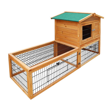 i.Pet Chicken Coop Rabbit Hutch 155cm x 49cm x 90cm Large Chicken Coop Wooden Run Cage House Outdoor.