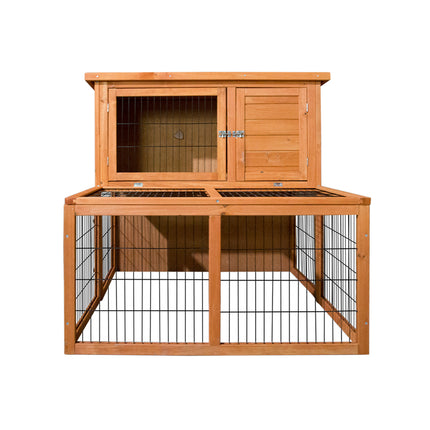 i.Pet Chicken Coop Rabbit Hutch 96cm x 96cm x 100cm Large Chicken Coop Run Wooden Cage Outdoor House.