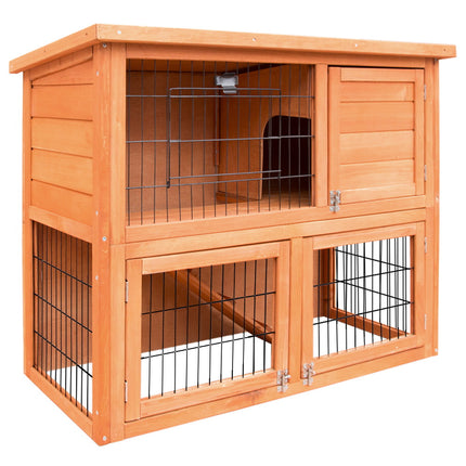 i.Pet Chicken Coop Rabbit Hutch 88cm x 40cm x 76cm Large Chicken Coop House Run Wooden Cage Outdoor.