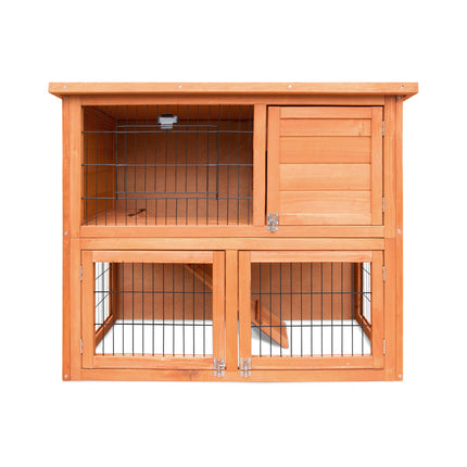 i.Pet Chicken Coop Rabbit Hutch 88cm x 40cm x 76cm Large Chicken Coop House Run Wooden Cage Outdoor.