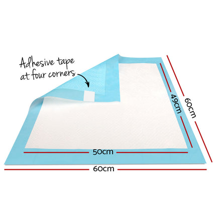 i.Pet Pet Training Pads 200pcs 60x60cm Puppy Dog Toilet Pee Indoor Super Absorbent Blue.