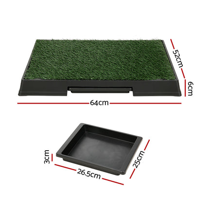 i.Pet Pet Training Pad Dog Potty Toilet Large Portable With Tray Grass 2 Mats.