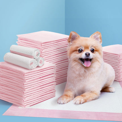 i.Pet Pet Training Pads 200pcs 60x60cm Puppy Dog Toilet Pee Indoor Super Absorbent Pink.