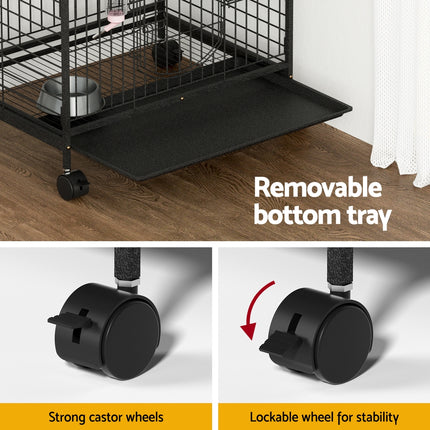 i.Pet Rabbit Cage Indoor Hutch Guinea Pig Bird Ferret Cat Hamster 110cm 4 Level.