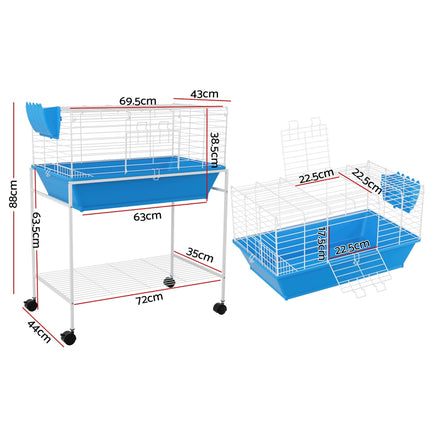 i.Pet Rabbit Cage 88cm Indoor Guinea Pig.