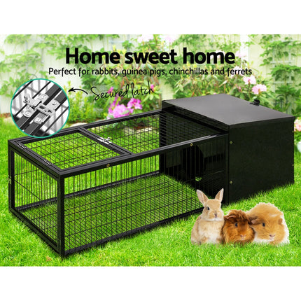 i.Pet Rabbit Cage 122x52cm Hutch Enclosure Carrier Metal.