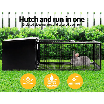 i.Pet Rabbit Cage 122x52cm Hutch Enclosure Carrier Metal.