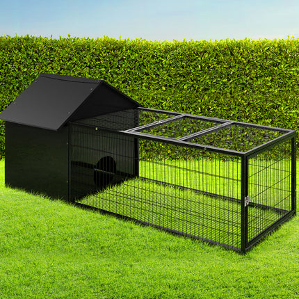 i.Pet Rabbit Cage Hutch 162x60cm Enclosure Metal.