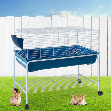 i.Pet Rabbit Cage Hutch 106cm Indoor Enclosure Carrier.