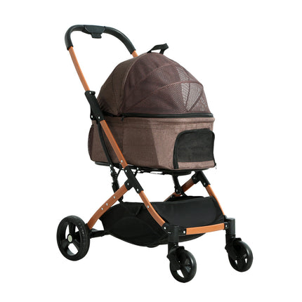 i.Pet Pet Stroller Dog Pram Large Cat Carrier Travel Foldable 4 Wheels Pushchair Double.