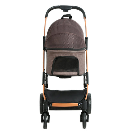 i.Pet Pet Stroller Dog Pram Large Cat Carrier Travel Foldable 4 Wheels Pushchair Double.