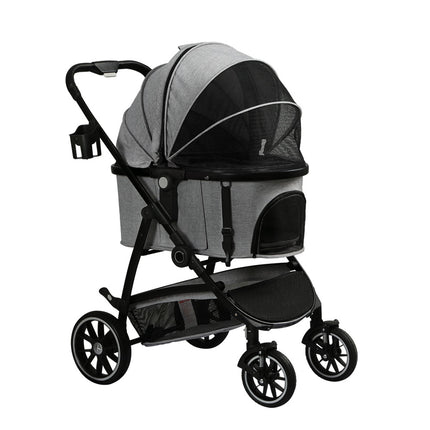 i.Pet Pet Stroller Dog Pram Large Cat Carrier Travel Foldable Pushchair 4 Wheels.