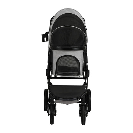 i.Pet Pet Stroller Dog Pram Large Cat Carrier Travel Foldable Pushchair 4 Wheels.