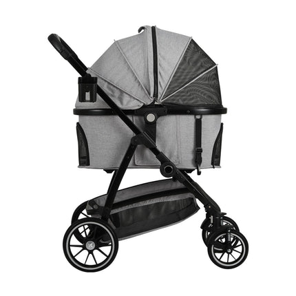 i.Pet Pet Stroller Dog Pram Large Cat Carrier Travel Foldable Pushchair 4 Wheels.