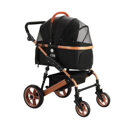 i.Pet Pet Stroller Dog Pram Large Cat Carrier Travel Foldable Pushchair 4 Wheels.