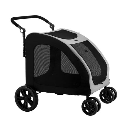 i.Pet Pet Stroller Dog Pram Large Carrier Cat Travel Foldable Strollers 4 Wheels Trolley.
