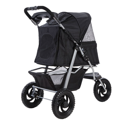 i.Pet Pet Stroller Dog Pram Large Cat Carrier Travel 3 Wheels Foldable Pushchair.