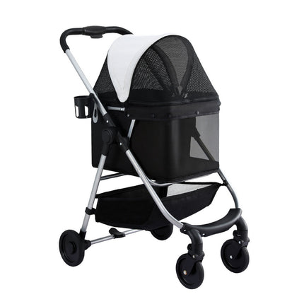 i.Pet Pet Stroller Pram Dog Cat Carrier Cage Large Travel Pushchair Foldable 4 Wheels.