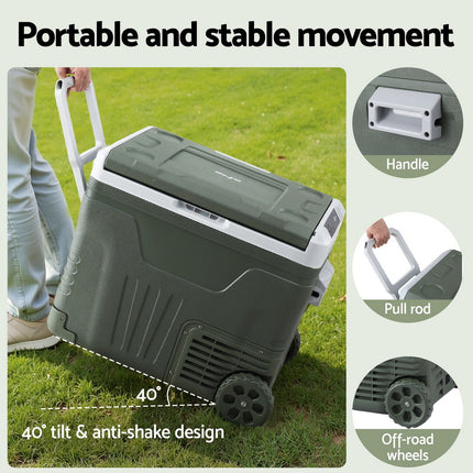 Portable Fridge 50L Camping Bar Fridges Freezer 12V/24V/240V.