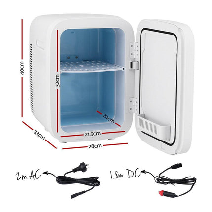 Glacio Mini Fridge Portable White Electric Cooler Warmer Car Office 12V 220V.