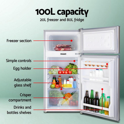 Glacio 100L Portable Fridge Freezer Bar Upright 12V/24V/240V Camping Caravan.