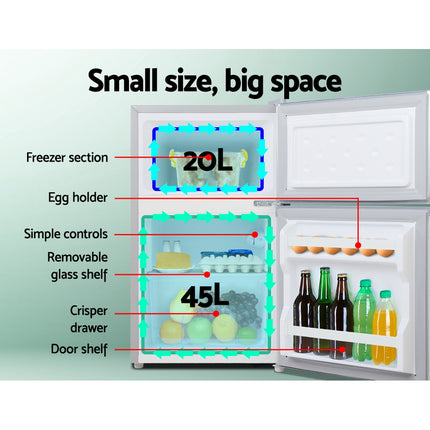 Glacio 65L Portable Fridge Freezer Bar Upright 12V/24V/240V Camping Caravan.