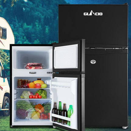 Glacio 90L Portable Fridge Freezer Bar Upright 12V/24V/240V Camping Caravan.