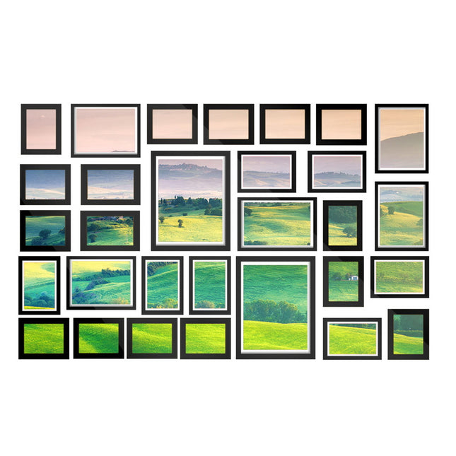 Artiss Photo Frames Art Holder 30PCS 8x10" 5x7" 4x6" 3.5x5" Black.