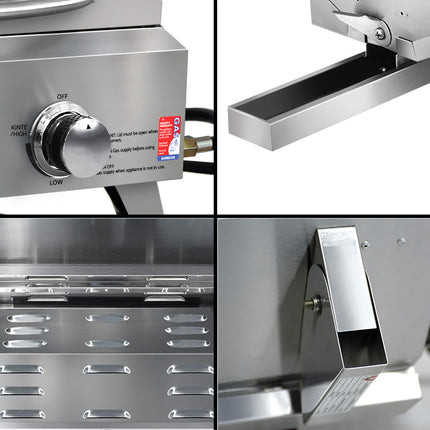 Grillz Portable Gas BBQ Grill 2 Burners.