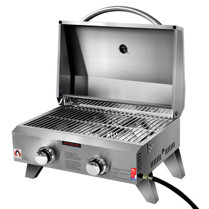 Grillz Portable Gas BBQ Grill 2 Burners.