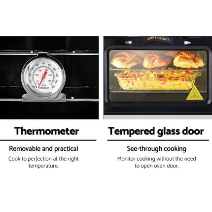 Devanti Portable Gas Oven LPG Silver.