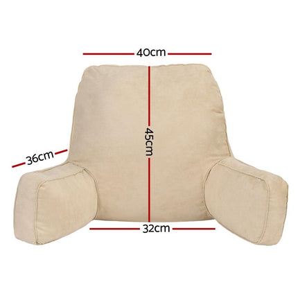 Giselle Reading Pillow Back Rest Lumbar Support Cushion Oatmeal.