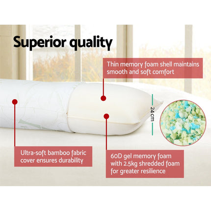 Giselle Bedding Body Support Pillow Bamboo Cover.