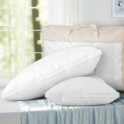 Giselle Bedding Duck Feather Down Pillow Luxury Twin Pack.